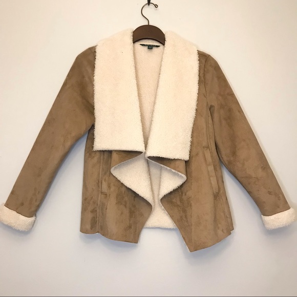 Lauren Ralph Lauren Jackets & Blazers - Ralph Lauren Faux Suede jacket with Sherpa